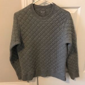Bonobos Grey Quilted Crew Neck Sweatshirt Men’s XS